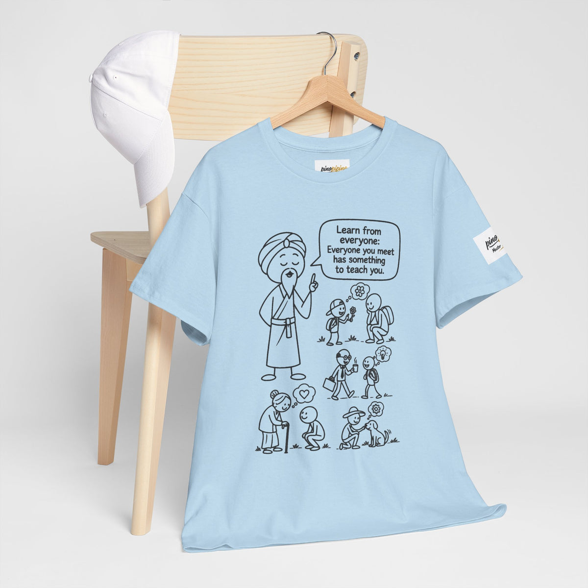 Spiritual Teacher Comic Tee — "Learn from Everyone" Graphic T‑Shirt