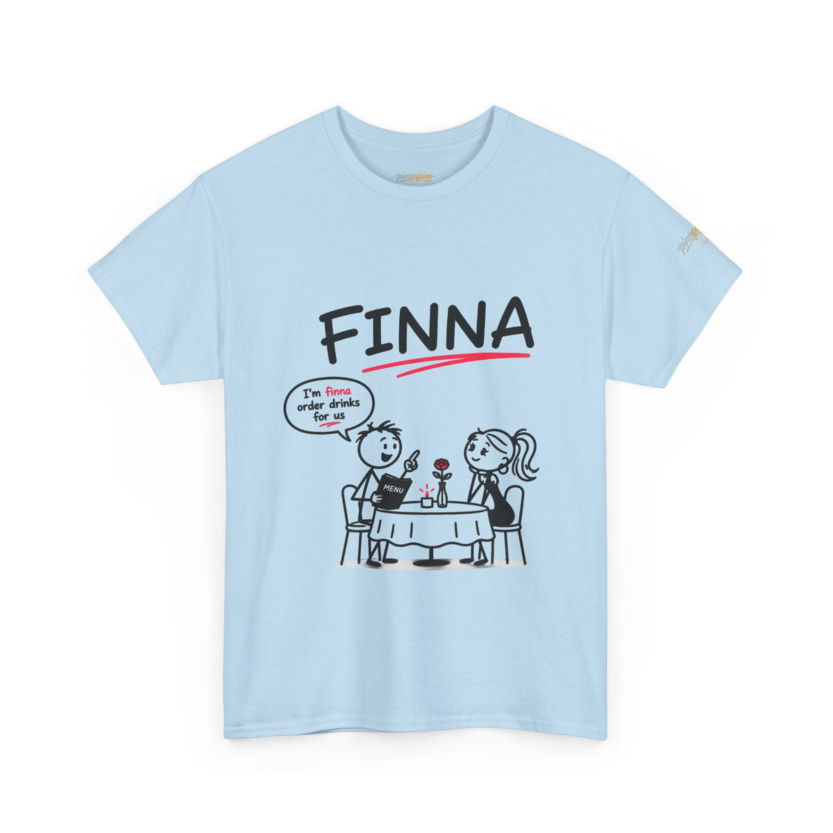 "FINNA" Gen z Slant Cartoon Tee