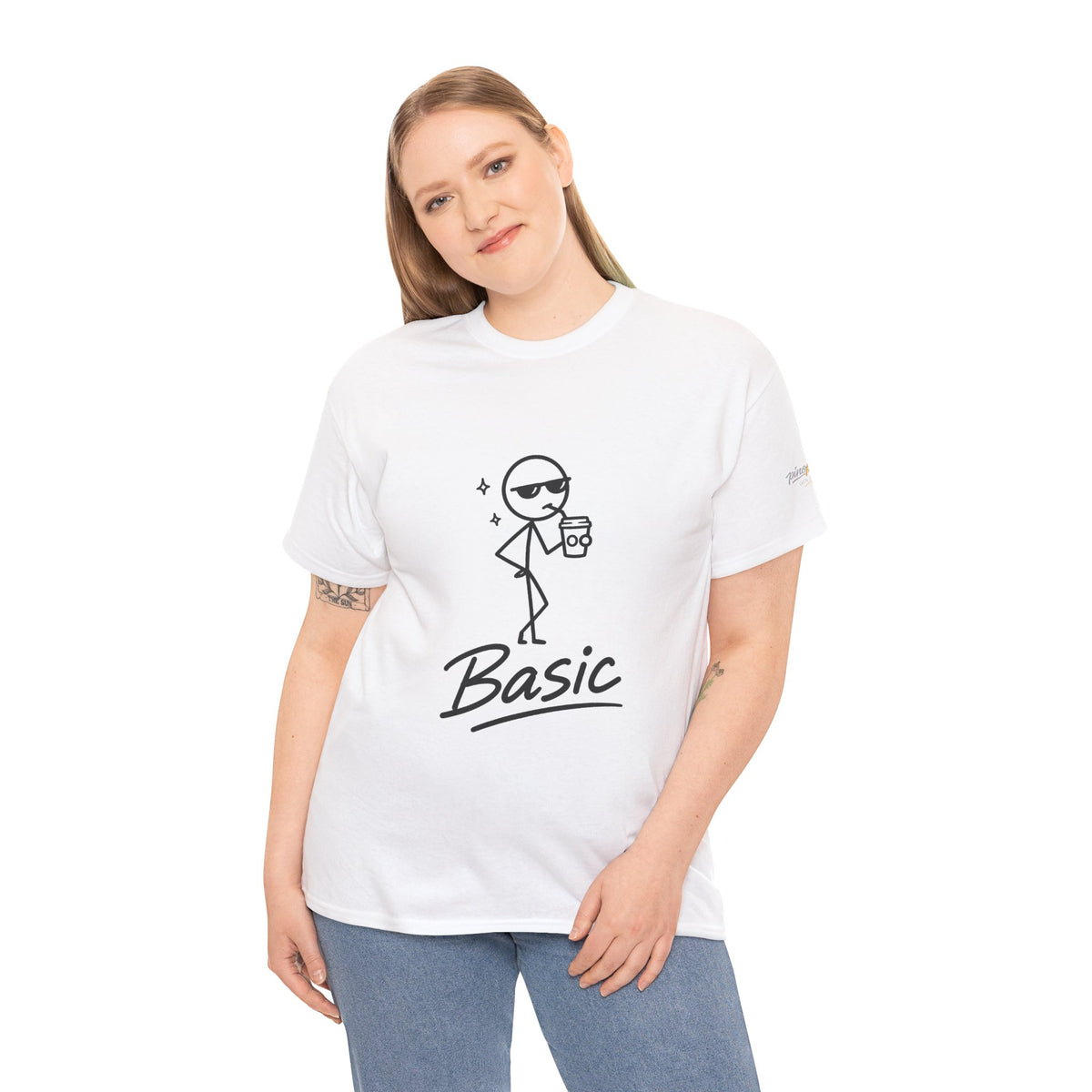 "Basic" Stick Figure Coffee Tee