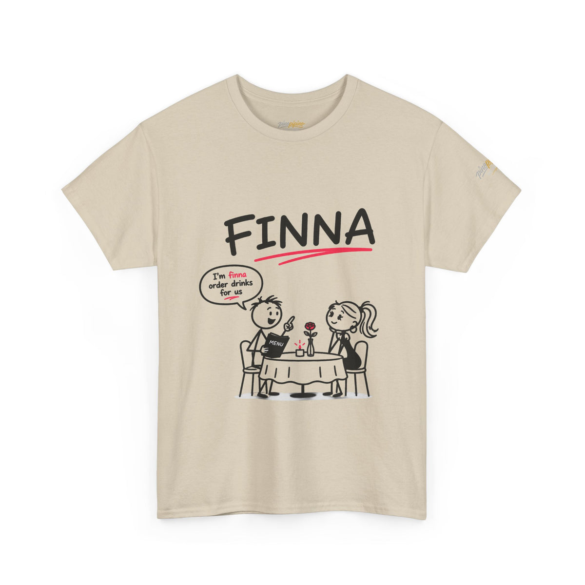 "FINNA" Gen z Slant Cartoon Tee