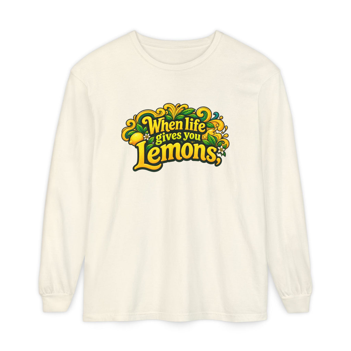 "When Life Gives You Lemons Trade them for Shrooms" Psychedelic Series Long Sleeve T-Shirt