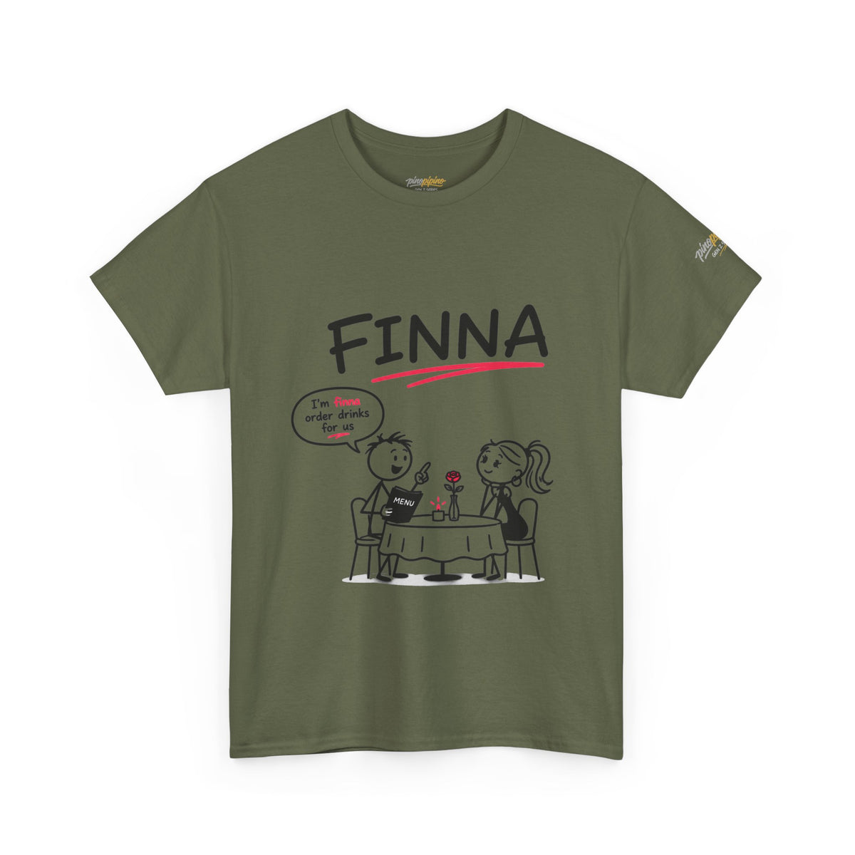 "FINNA" Gen z Slant Cartoon Tee
