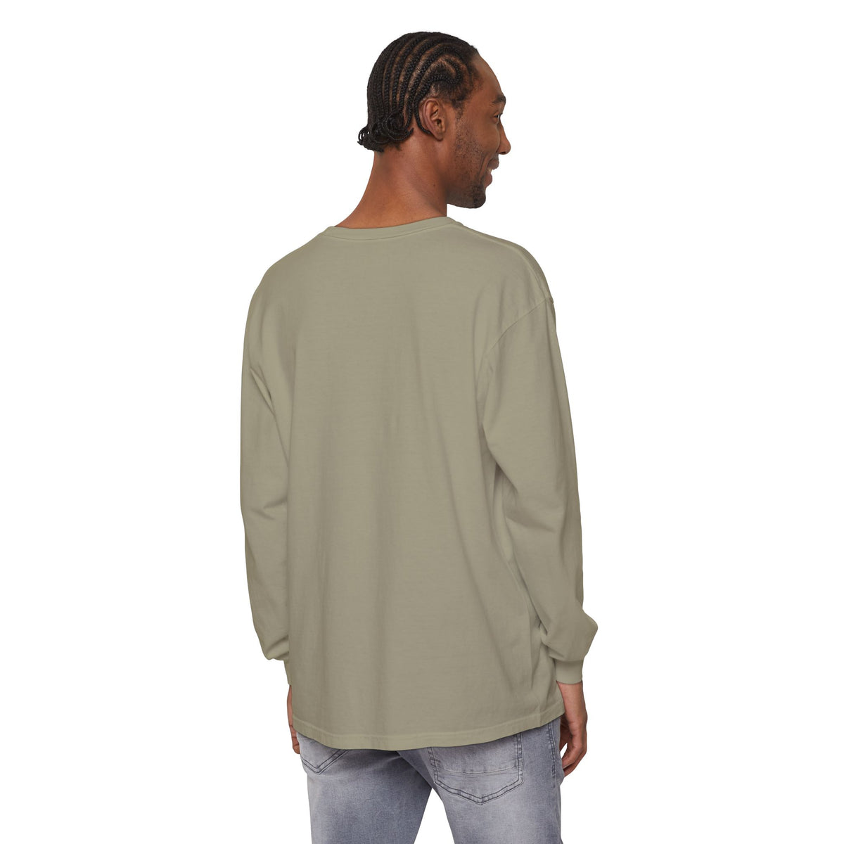 "Shrooming Where the Grass Is Greener" - Front Design Psychedelic Mushroom Long Sleeve T‑Shirt