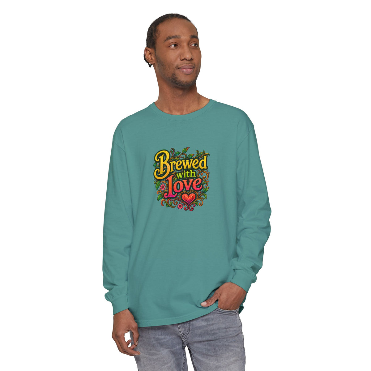 "Brewed with Love, Sipped with Awe" Long Sleeve Tee