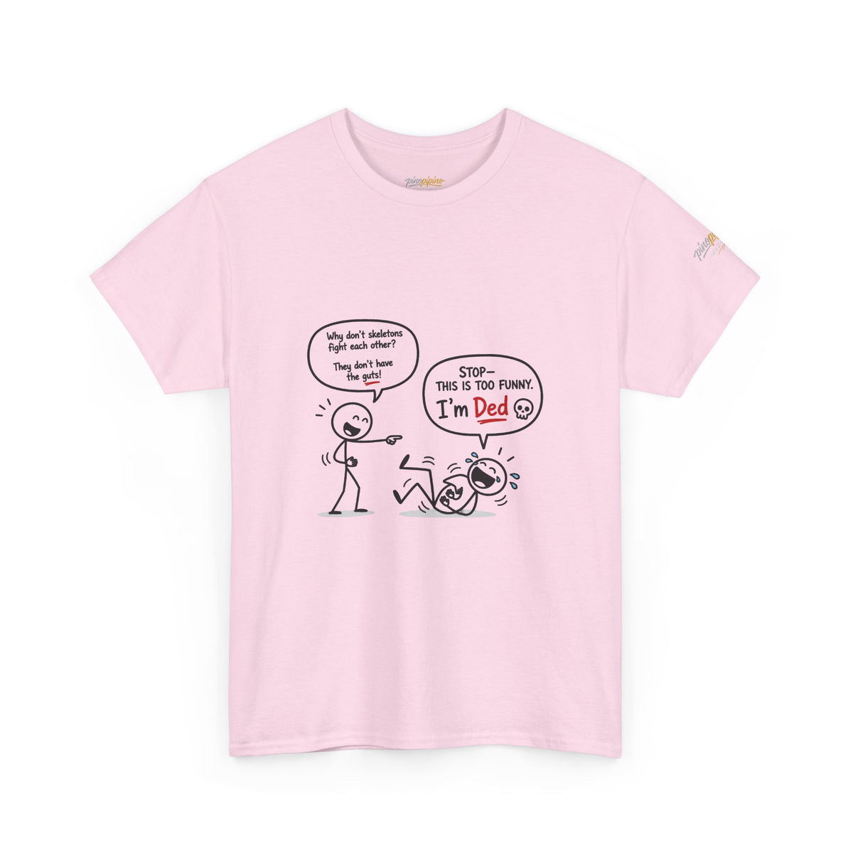 Funny "I'm Ded" Comic T-Shirt — Dark Humor Stick Figure Tee