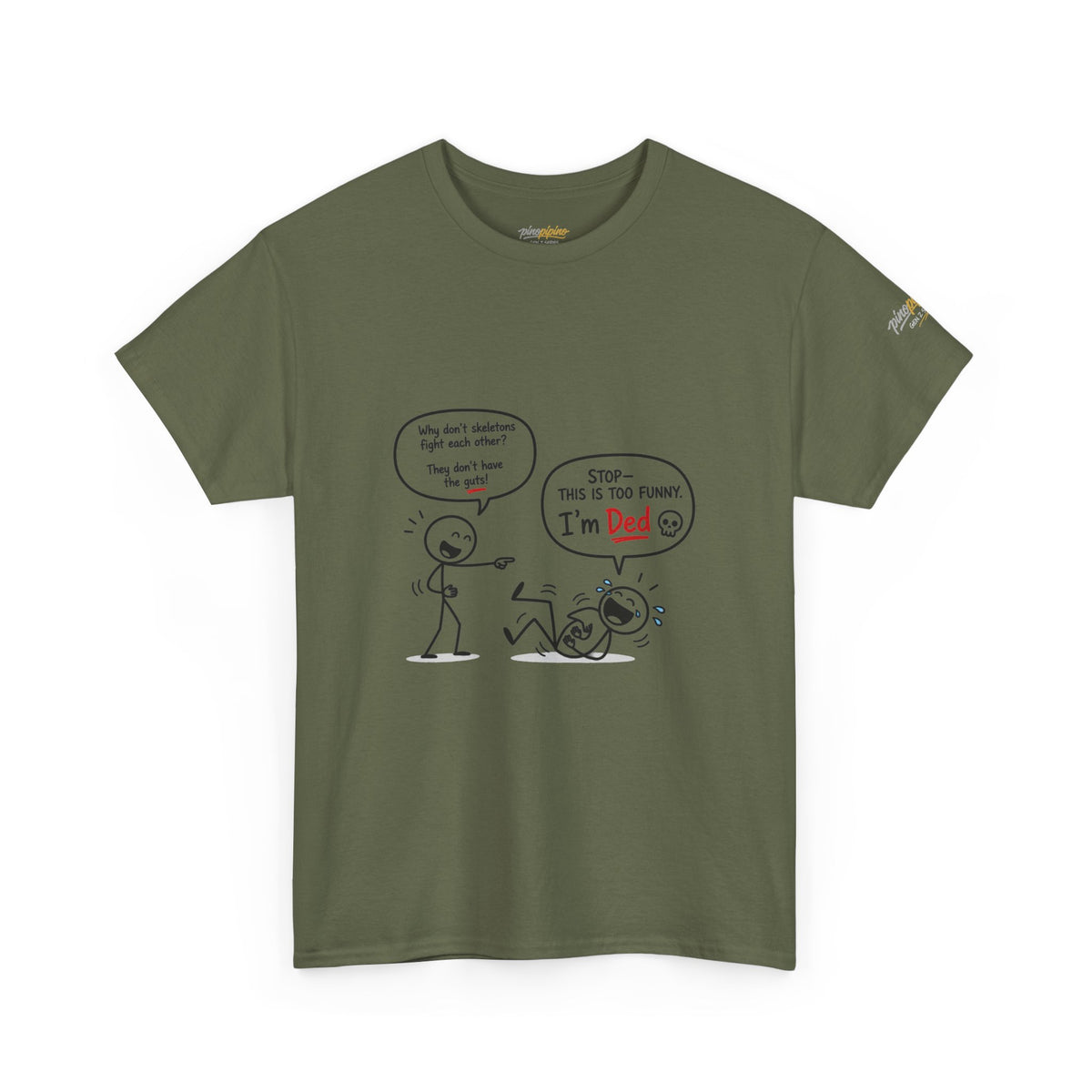 Funny "I'm Ded" Comic T-Shirt — Dark Humor Stick Figure Tee