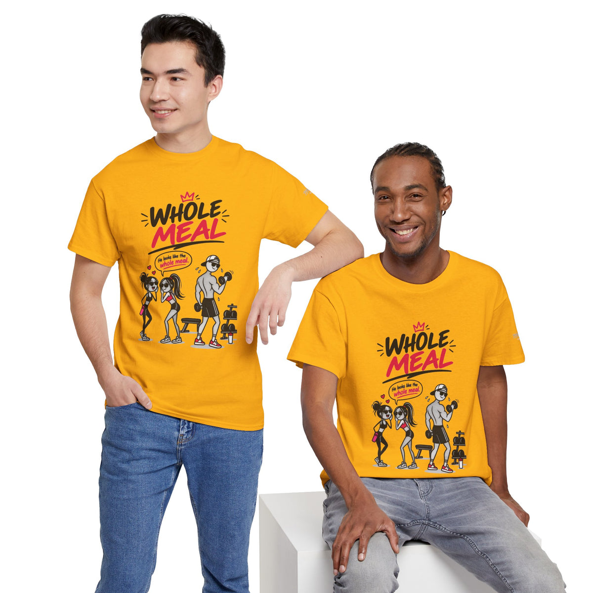 Fitness Tee — "Whole Meal" Gym Motivation Shirt