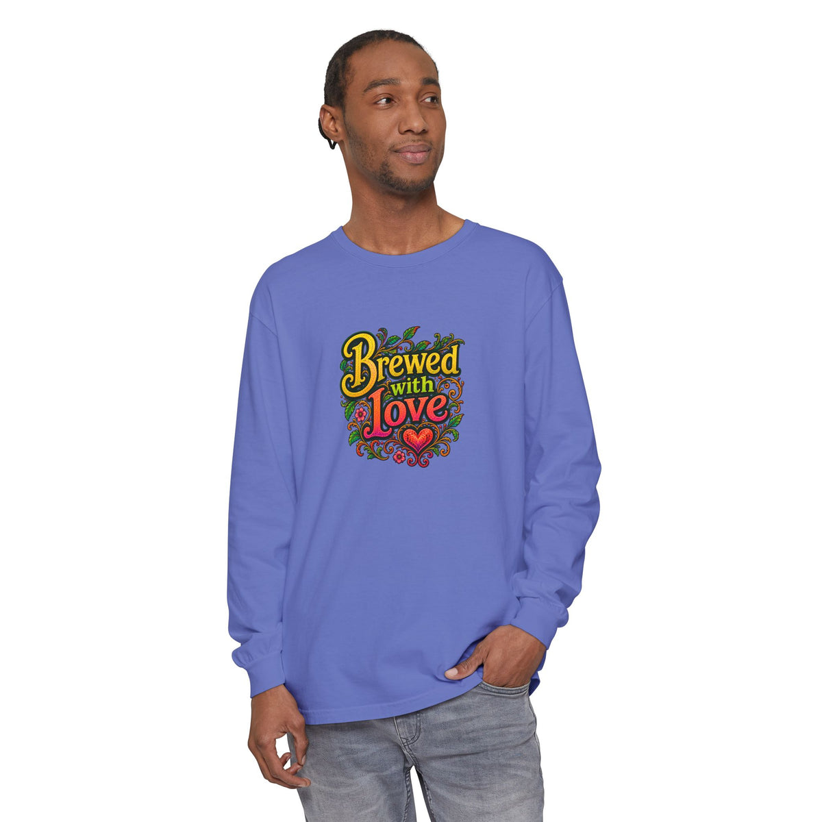 "Brewed with Love, Sipped with Awe" Long Sleeve Tee