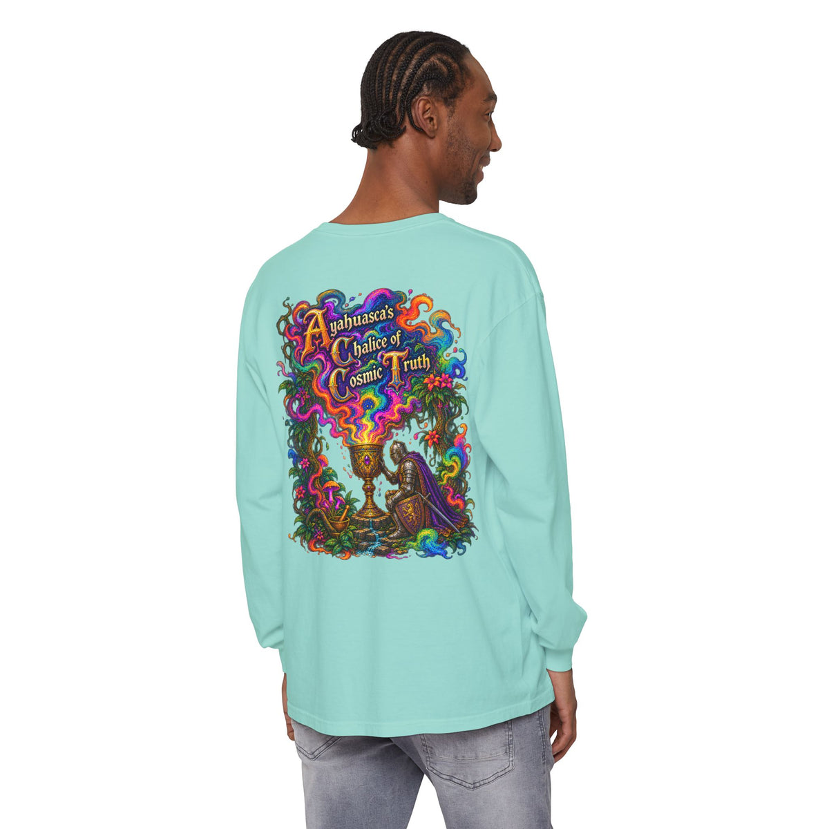 Ayahuasca Chalice Long Sleeve Tee — Psychedelic Cosmic Truth Graphic