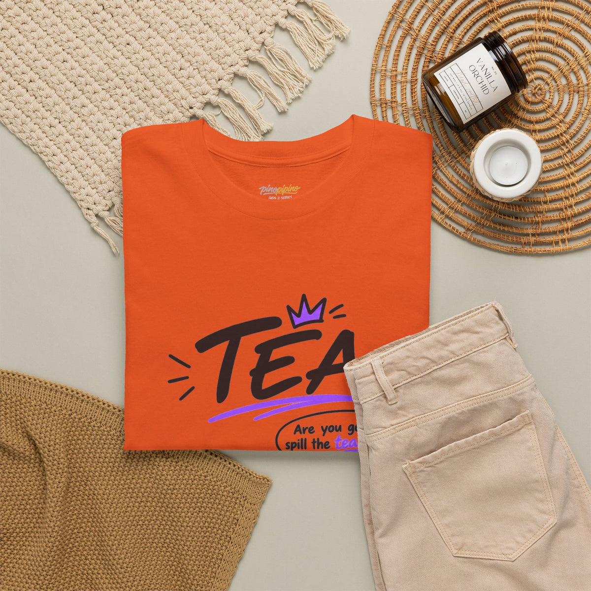 "Tea: Are you going to spill the tea or what?" Cartoon Graphic Tee