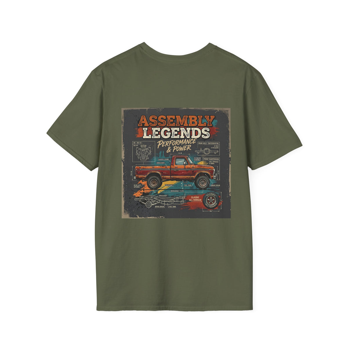 "Assembly Legends: Performance & Power" Vintage Truck Graphic