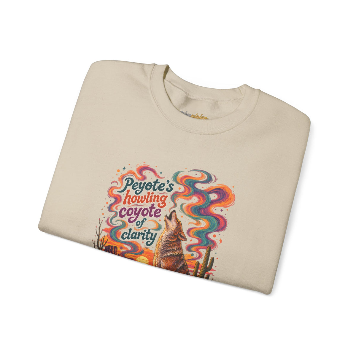 “Peyote’s Howling Coyote Clarity” Graphic Crewneck Sweatshirt