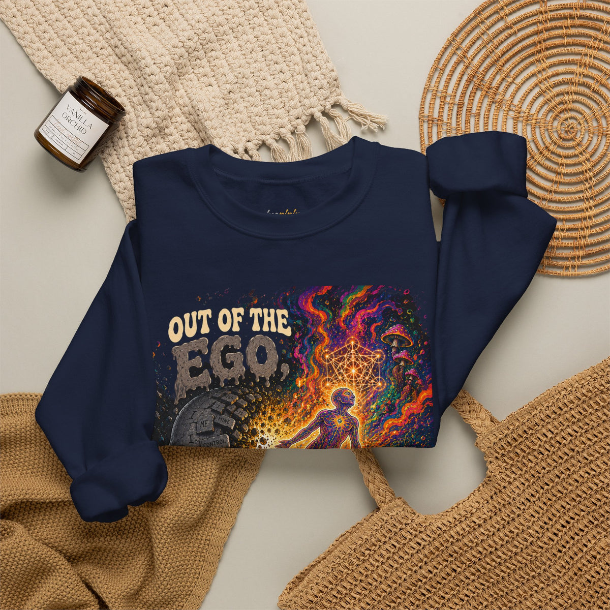 "Out of the Ego Into the DMT Blast" Psychedelic Crewneck Sweatshirt