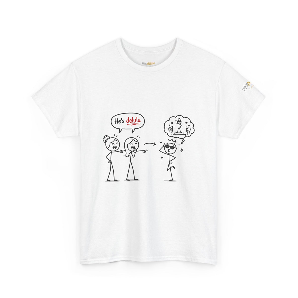 "He's Delulu" Funny Stick Figure Tee