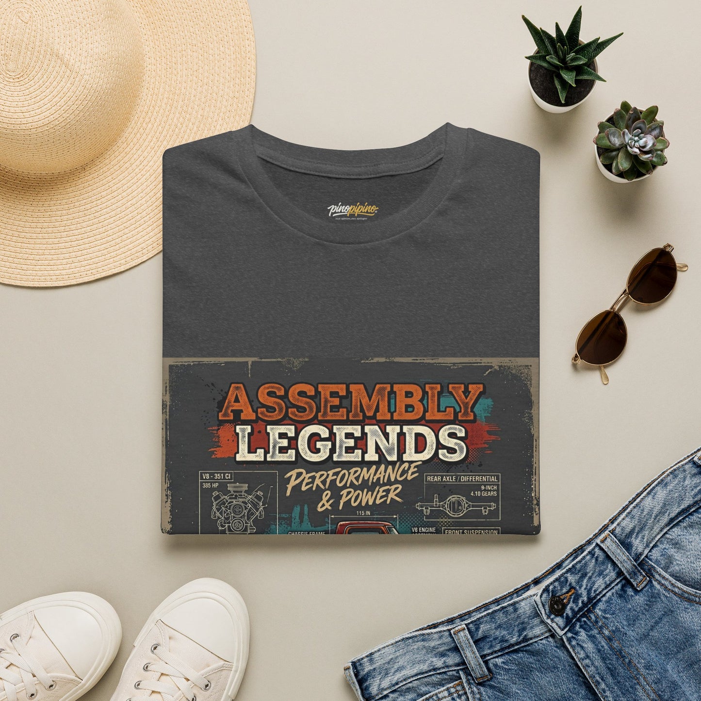 T-Shirt — "Assembly Legends: Performance & Power" Vintage Truck Graphic