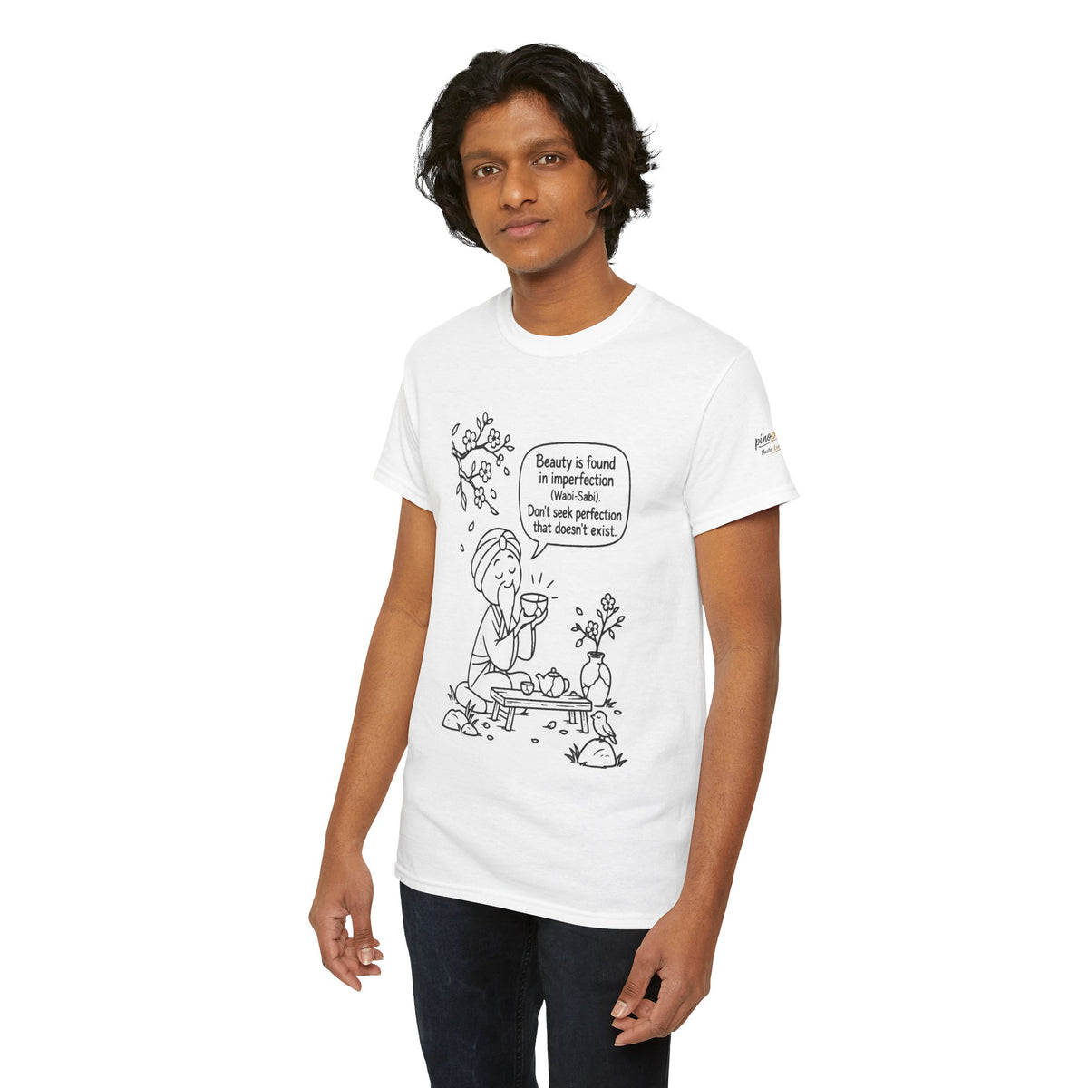 "Beauty is Found in Imperfection" Mindful Graphic Cotton Tee
