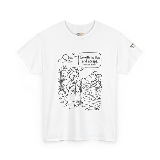 "Go With the Flow" Meditation Tee — Calm Journey Graphic T-Shirt