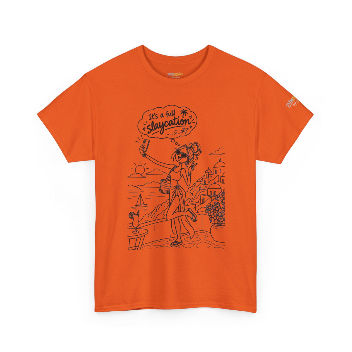 T-Shirt — "It's a Slaycation" Retro Beach Girl Graphic Tee