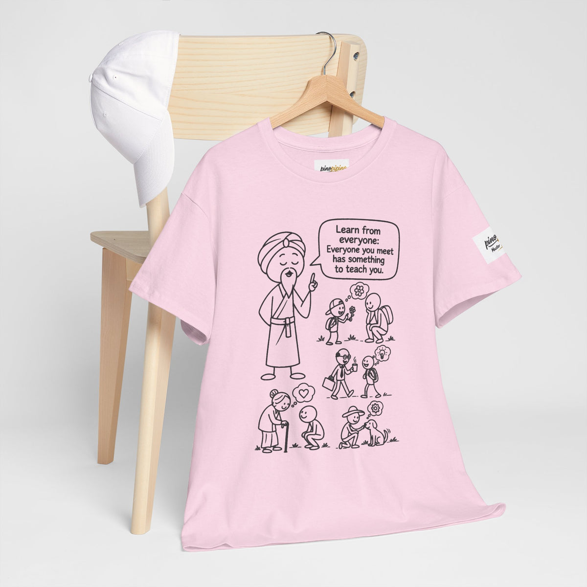 Spiritual Teacher Comic Tee — "Learn from Everyone" Graphic T‑Shirt