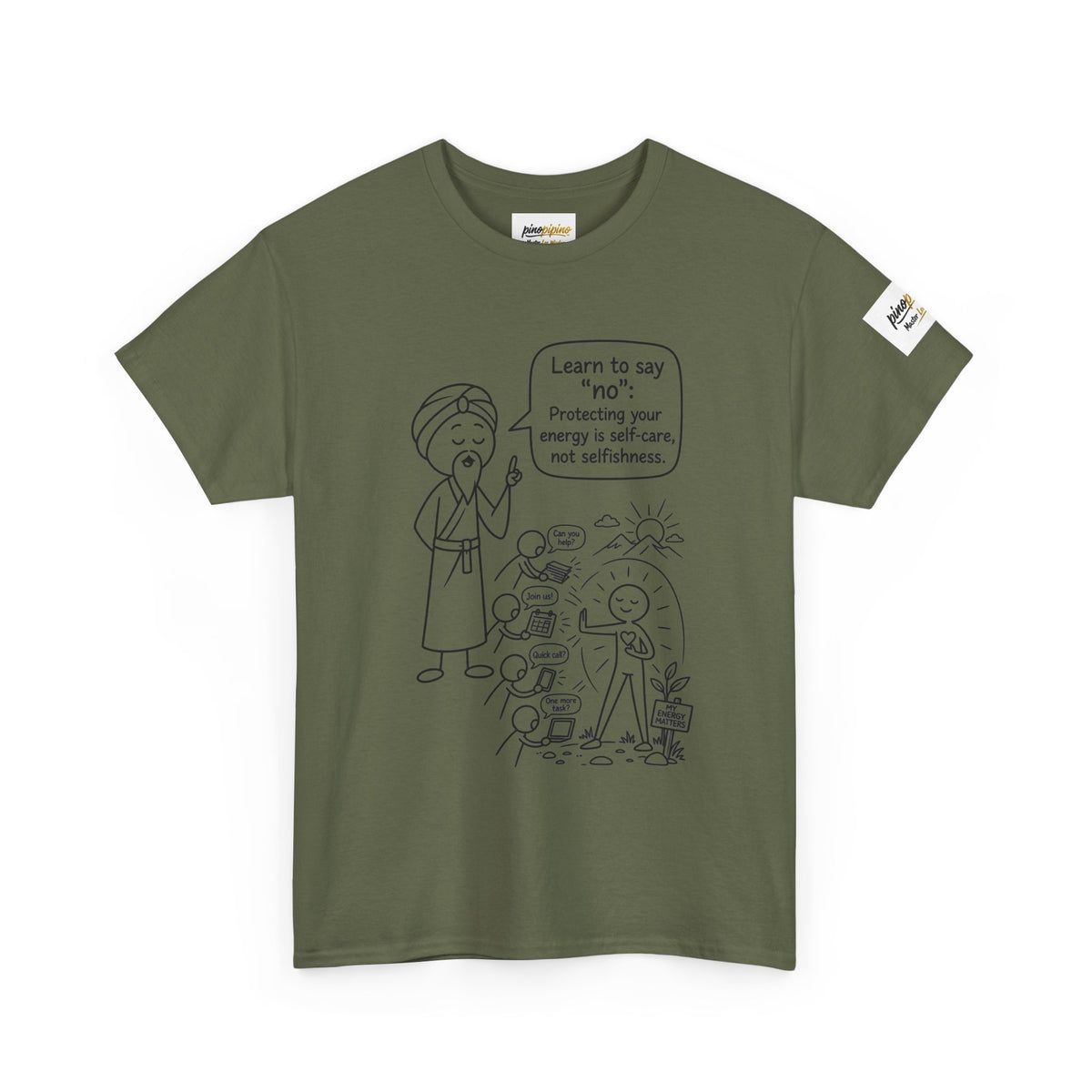 Spiritual Self-Care Tee — "Learn to Say No" Mindfulness T-Shirt