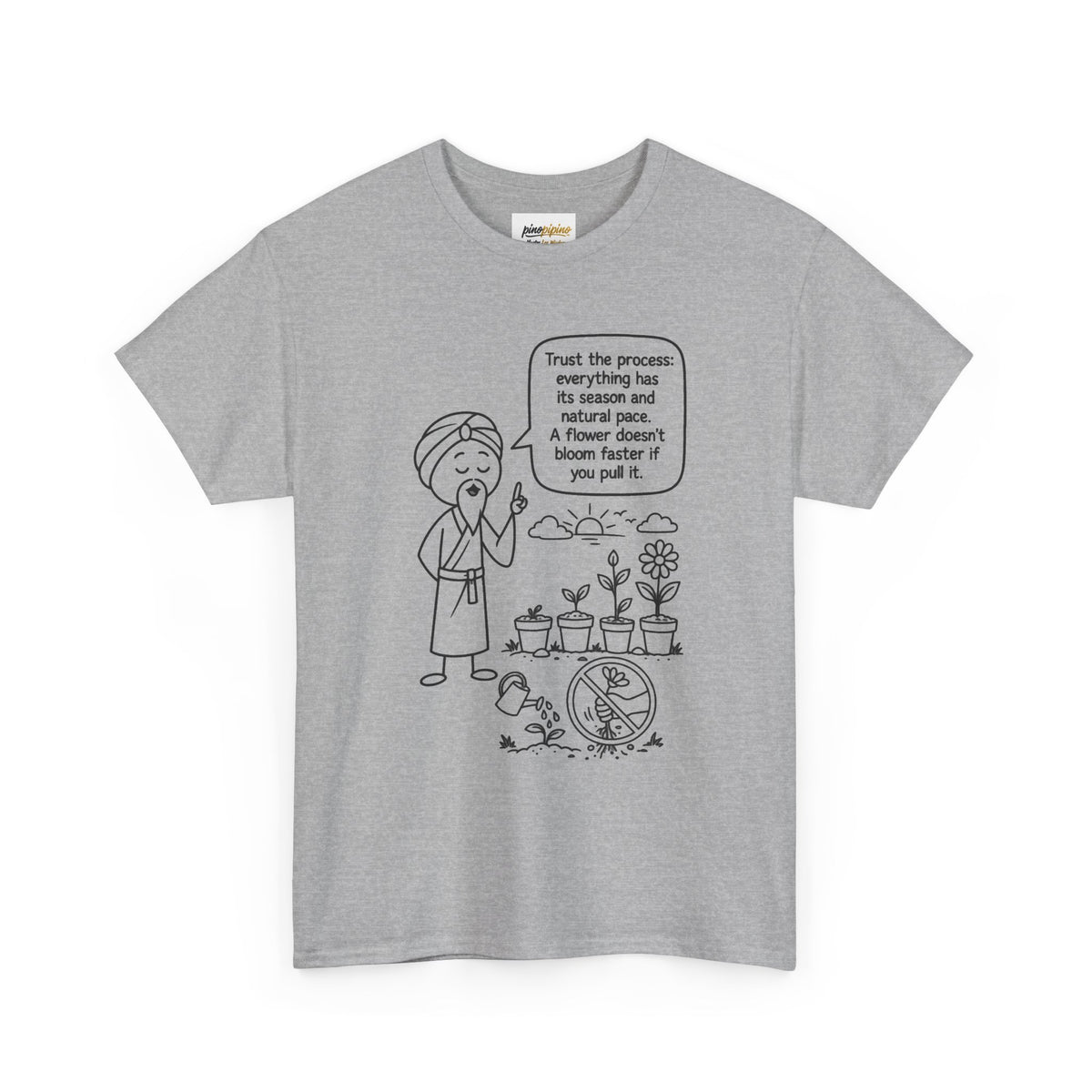 T-Shirt — "Trust the Process" Wise Cartoon Tee
