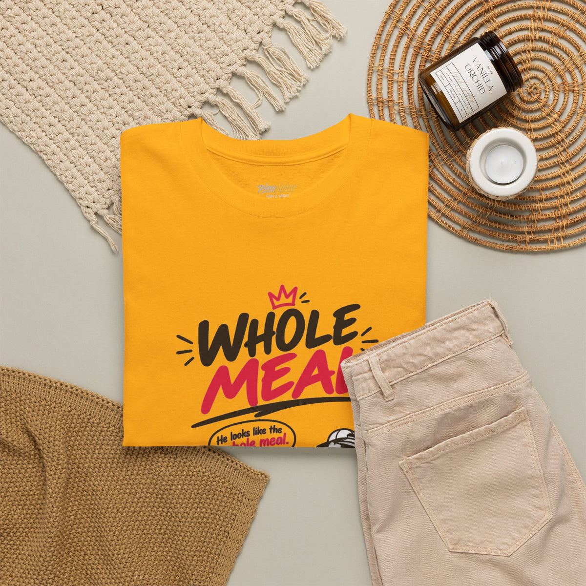 Fitness Tee — "Whole Meal" Gym Motivation Shirt