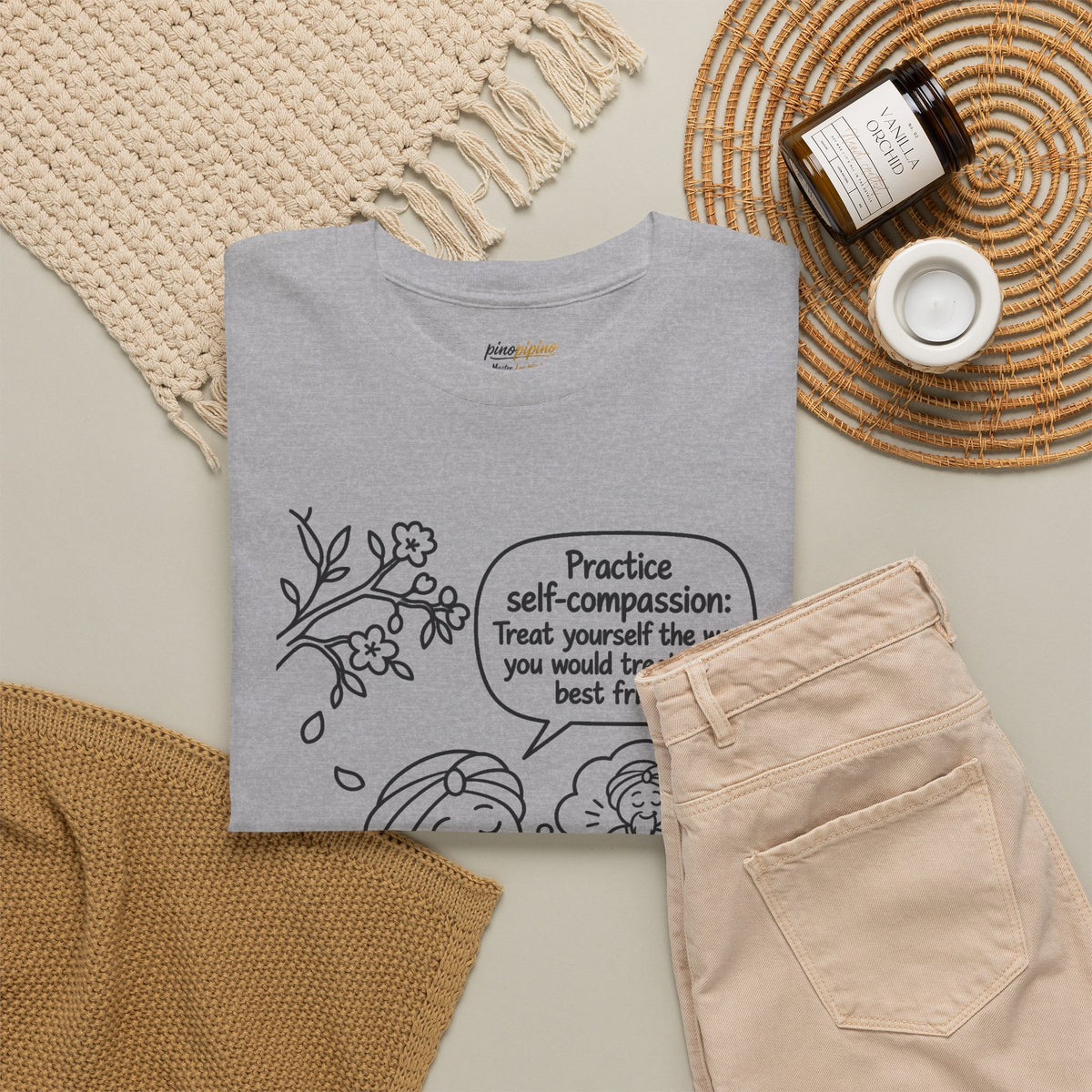"Practice Self-Compassion" Master Lee's Wisdom Meditation T-Shirt