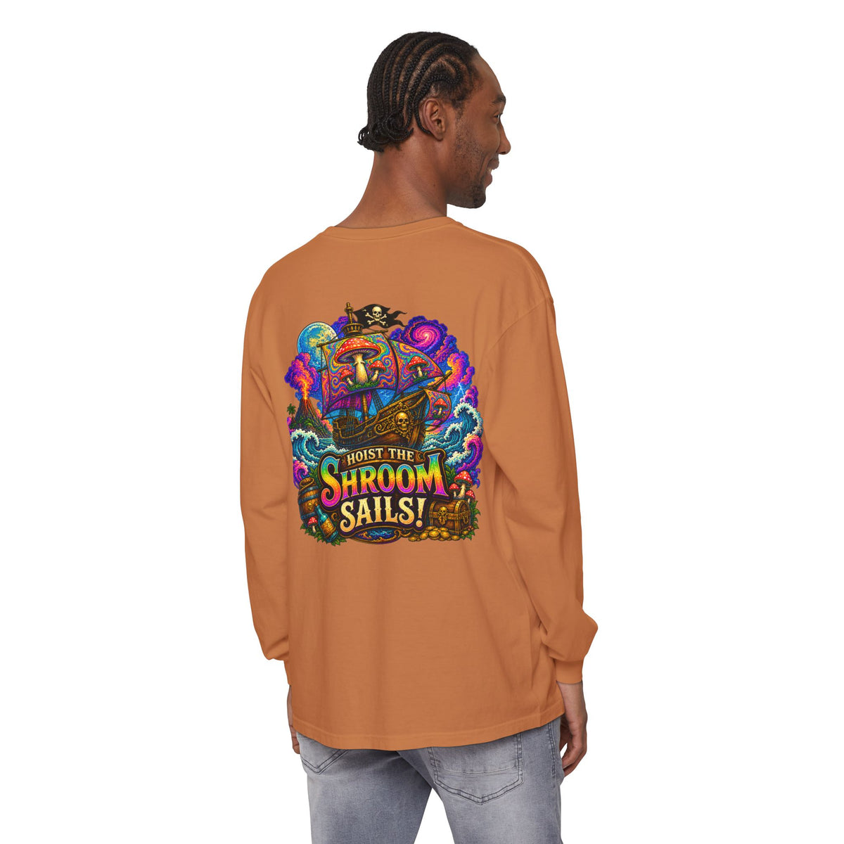 Hoist the Shroom Sails! Long Sleeve T‑Shirt