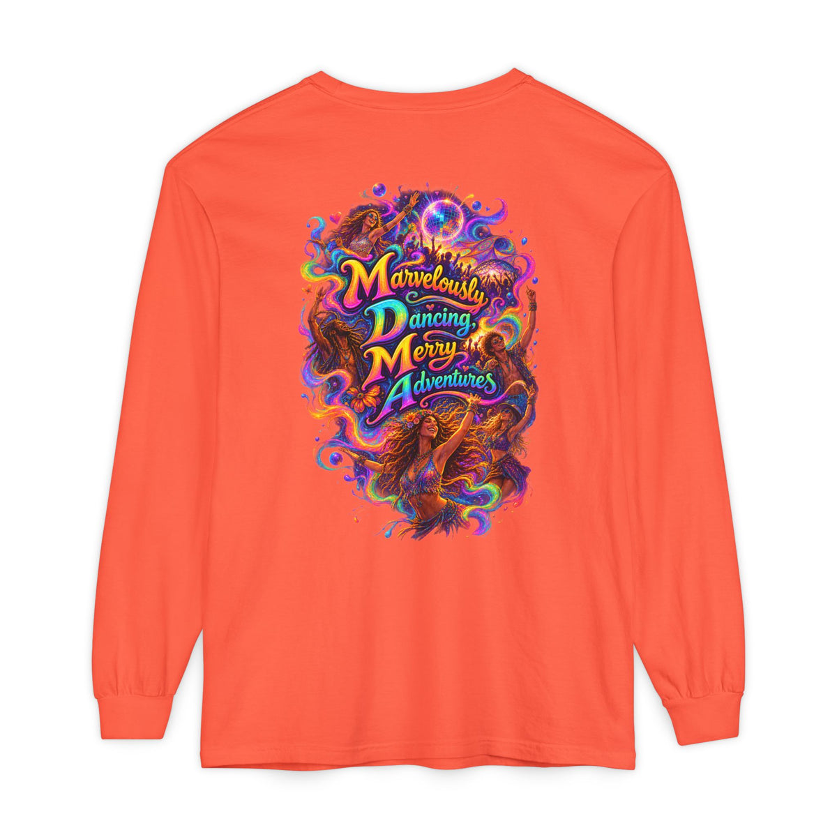 "Marvelously Dancing Merry Adventures" Psychedelic Long Sleeve Tee