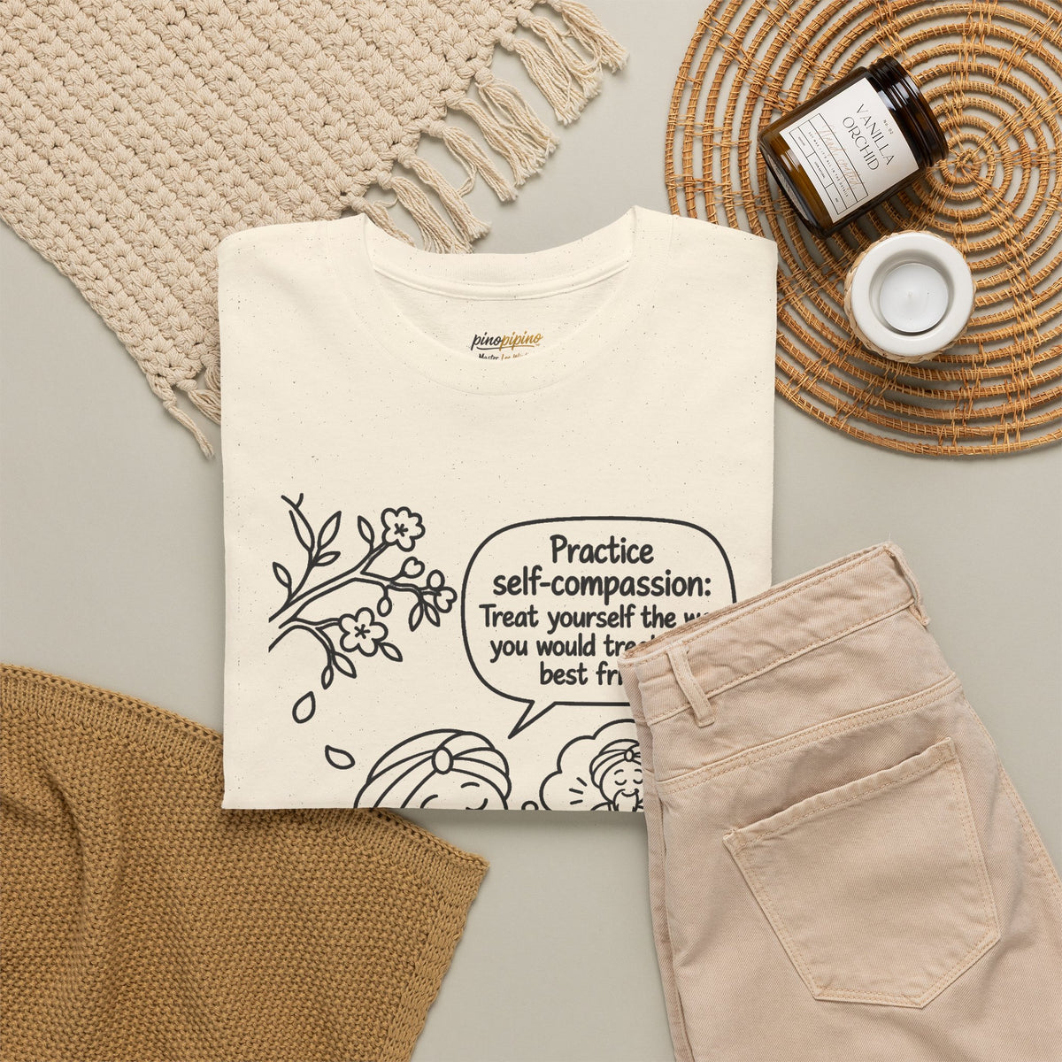 "Practice Self-Compassion" Master Lee's Wisdom Meditation T-Shirt