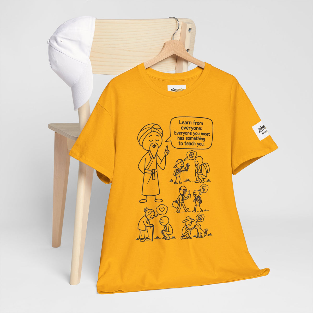 Spiritual Teacher Comic Tee — "Learn from Everyone" Graphic T‑Shirt