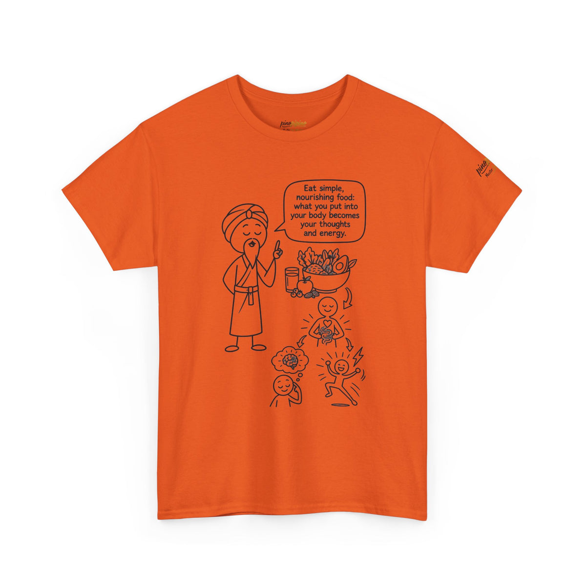 Mindful Eating T‑Shirt — "Eat Simple, Nourishing Food..." Wellness Tee