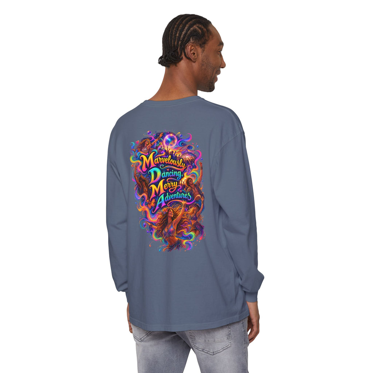 "Marvelously Dancing Merry Adventures" Psychedelic Long Sleeve Tee
