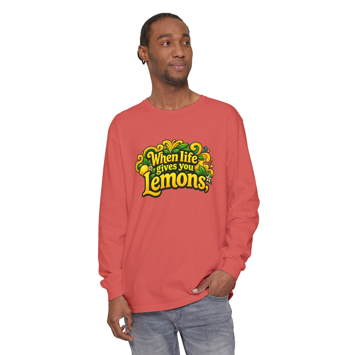 "When Life Gives You Lemons Trade them for Shrooms" Psychedelic Series Long Sleeve T-Shirt