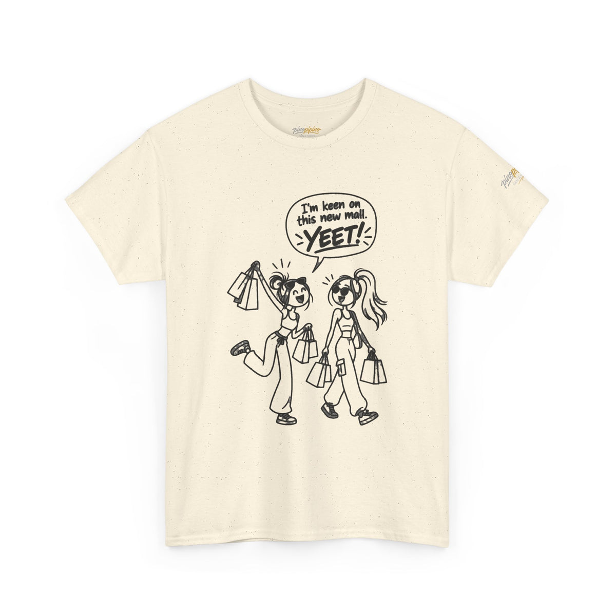 Graphic Tee — "I’m keen on this new mall. YEET" Shopping Cartoon Shirt