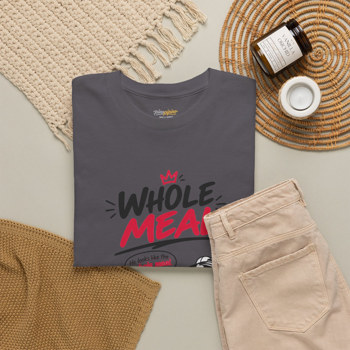 Fitness Tee — "Whole Meal" Gym Motivation Shirt
